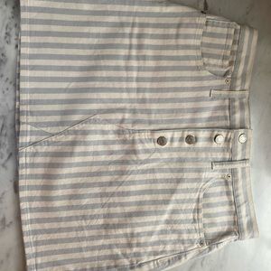 NEVER WORN Madewell striped button up mini skirt